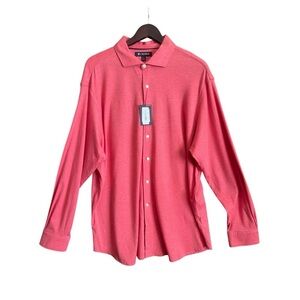 Cremieux Men's Long Sleeve Button Front Knit Shirt